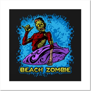 Beach Zombie Posters and Art